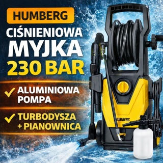 Myjka Ciśnieniowa 230bar Humberg HM-300 Pompa Aluminiowa 1800W