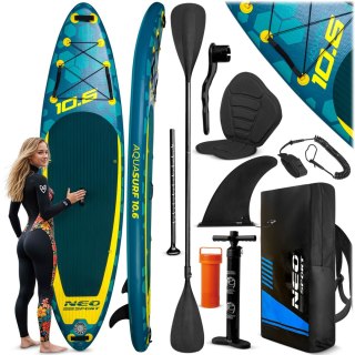 Deska SUP pompowana 320 x 84 x 15 cm Aquasurf paddle board zestaw 140 kg