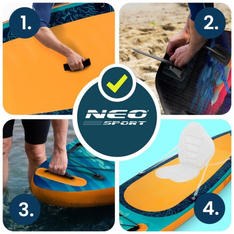 Deska SUP Aquasurf 320 cm pompowana zestaw wiosło plecak leash