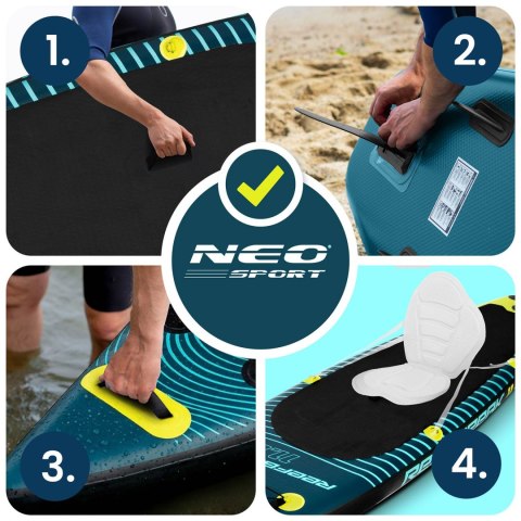 Deska SUP pompowana 350 x 81 x 15 cm Reefbreak paddle board zestaw 150 kg