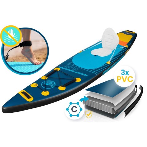 Deska SUP pompowana 350 x 81 x 15 cm Reefbreak paddle board 150 kg Neo