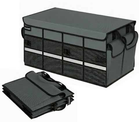 Organizer Do Bagażnika 64L Bauerkraft Torba Samochodowa Szara