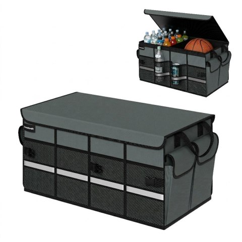 Organizer Do Bagażnika 64L Bauerkraft Torba Samochodowa Szara