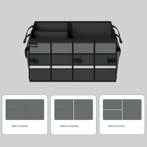 Organizer Do Bagażnika 64L Bauerkraft Torba Samochodowa Szara