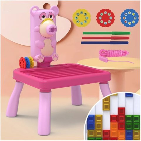 Edukacyjny Projektor Miś – Rysowanie, Tetris, Lampka Nocna Edukacyjny Projektor Miś – Rysowanie, Tetris, Lampka Nocna