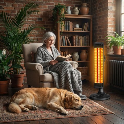 Ogrzewacz tarasowy 1000W Bauerkraft grzejnik elektryczny podczerwień