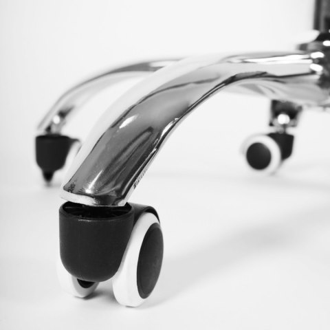 Fotel Obrotowy Welur Bauerkraft Krzesło 360° Pikowane Chrom Różowe