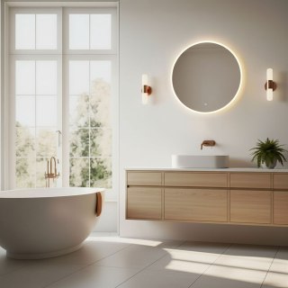 Lustro łazienkowe LED 60 cm okrągłe dotykowe 3 barwy ModernHome