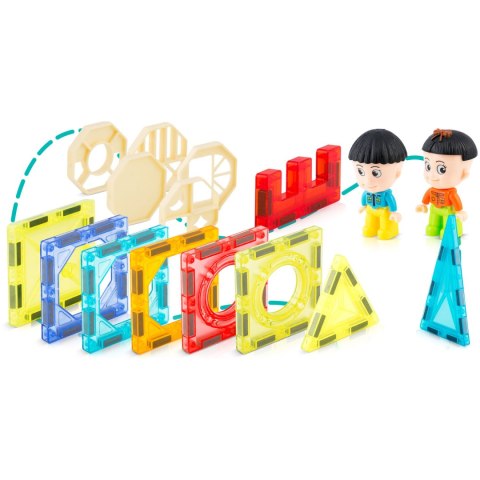 Klocki Konstrukcyjne Magnetyczne 3D RK-768 98 Elementów Wieża z Figurkami