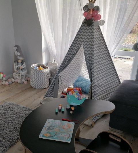 Gra Balansująca Delfinek Jednorożec Montessori Drewniana Układanka AdamToys