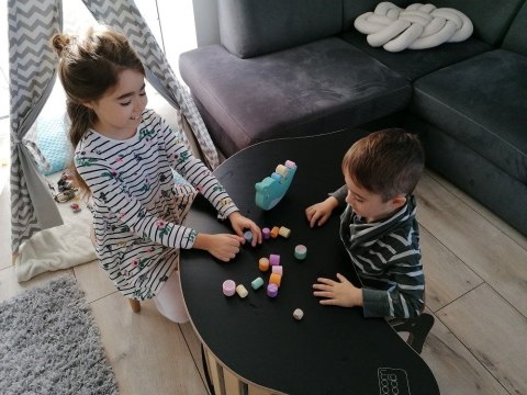 Gra Balansująca Delfinek Jednorożec Montessori Drewniana Układanka AdamToys