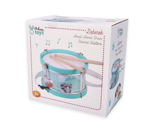 Bębenek Drewniany Dla Dziecka Leśne Zwierzęta Adam Toys 22 cm