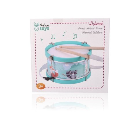Bębenek Drewniany Dla Dziecka Leśne Zwierzęta Adam Toys 22 cm