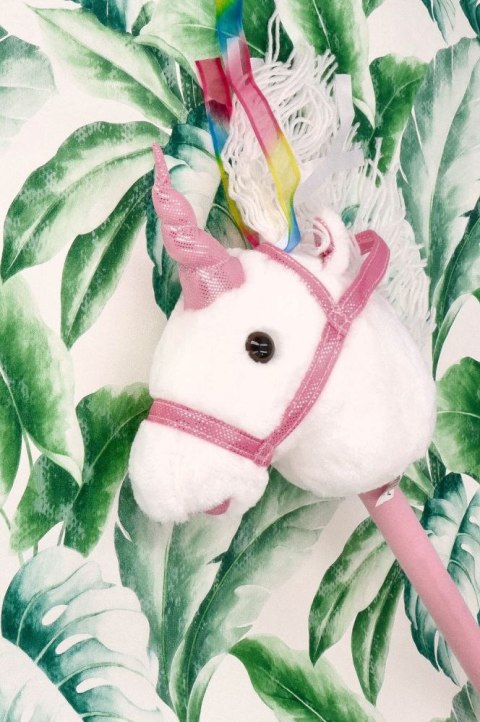 Hobby Horse Jednorożec Bianco na Patyku z Dźwiękiem Konik Zabawka