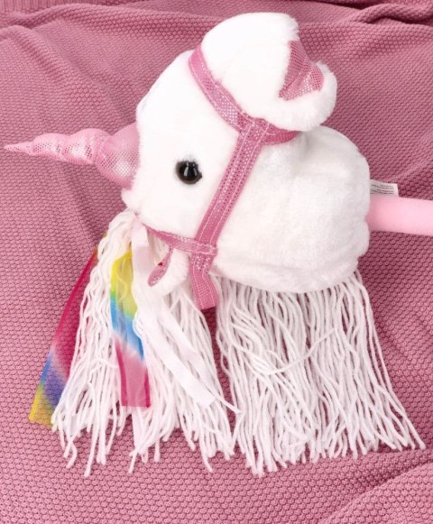 Hobby Horse Jednorożec Bianco na Patyku z Dźwiękiem Konik Zabawka