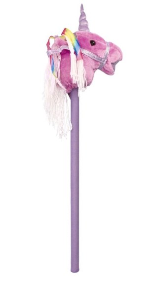 Hobby Horse Lila Jednorożec na Patyku z Dźwiękiem Konik Różowy 85 cm