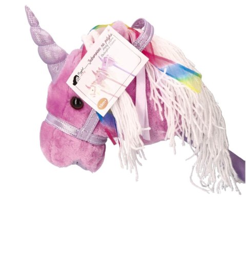 Hobby Horse Lila Jednorożec na Patyku z Dźwiękiem Konik Różowy 85 cm