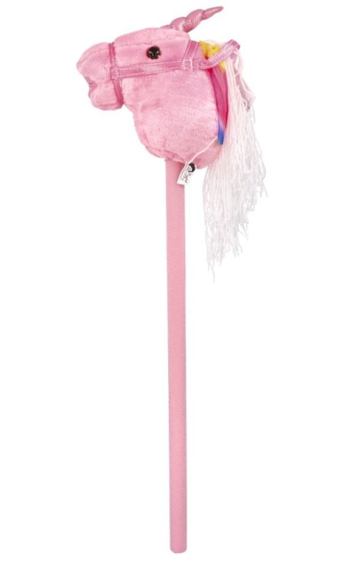 Hobby Horse Rosa Jednorożec na Patyku z Dźwiękiem Konik Różowy 85 cm