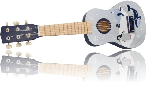 Gitara Drewniana Dla Dzieci Arktyczne Zwierzątka 6 Strun 53 cm