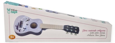 Gitara Drewniana Dla Dzieci Arktyczne Zwierzątka 6 Strun 53 cm