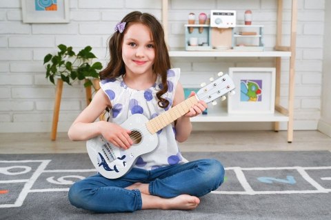 Gitara Drewniana Dla Dzieci Arktyczne Zwierzątka 6 Strun 53 cm