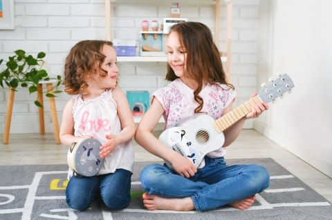 Gitara Drewniana Dla Dzieci Arktyczne Zwierzątka 6 Strun 53 cm