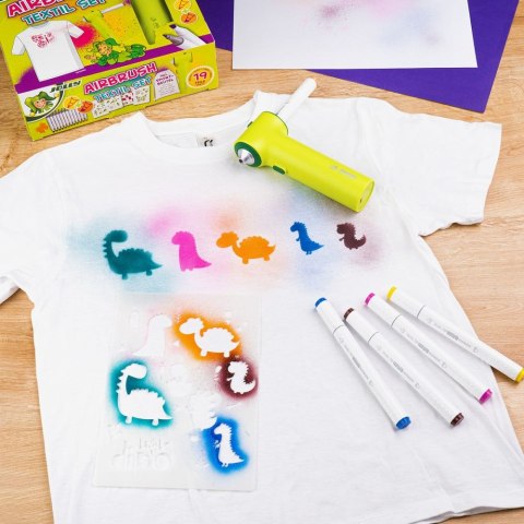 Airbrush Textile Zestaw Do Malowania Zdobienia Tkanin Aerograf Dla Dzieci