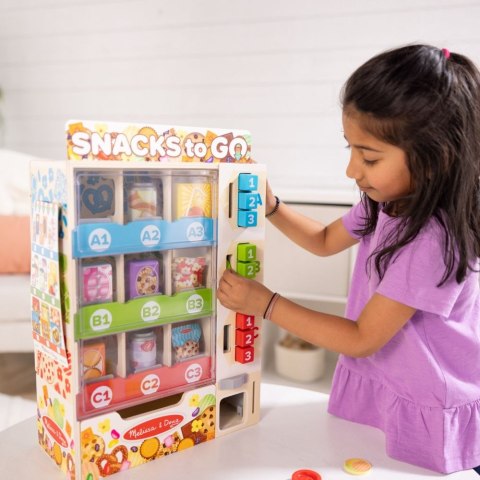 Automat z Przekąskami Drewniany Melissa Doug Snacks To Go 16 elementów