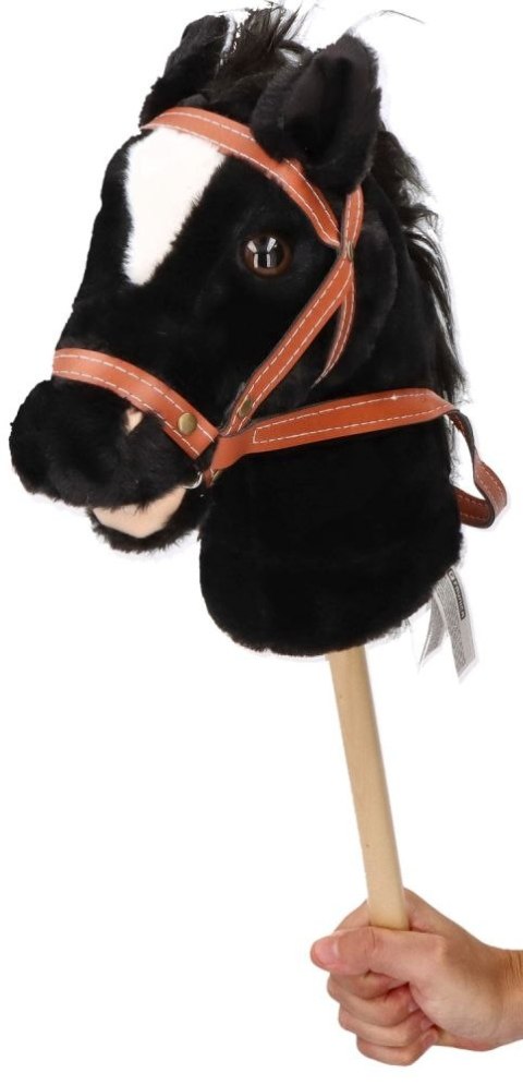 Hobby Horse Baron Czarny Koń na Patyku z Dźwiękiem Konik na Kiju