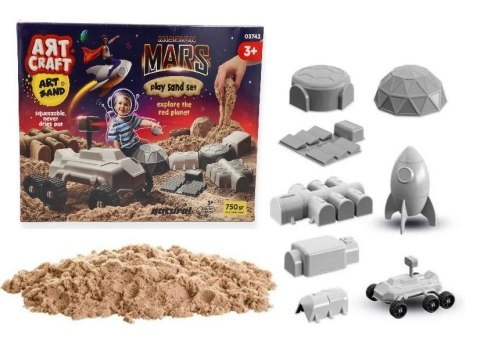 Piasek kinetyczny Misja Mars rakieta łazik kosmos zestaw 750 g