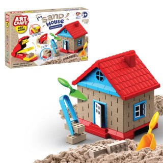 Zestaw Piasku Kinetycznego Budowa Domku Art Craft 750g Akcesoria