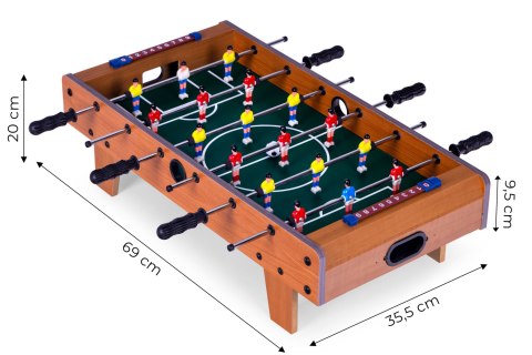 Piłkarzyki stołowe ECOTOYS dla dzieci 3+ Mini stół do gry 69 cm 2 piłki