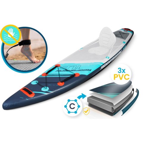 Deska SUP Reefbreak 350 cm Pompowana Zestaw Wiosło Pompka Leash
