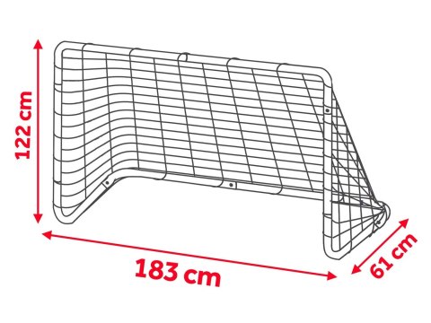 Duża Bramka Do Piłki Nożnej Neo-Sport 183x122 cm – Metalowa, Szybki Montaż