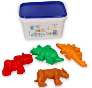 Piasek Kinetyczny 2 kg Dinozaury NaturSand Adam Toys Foremki 3+