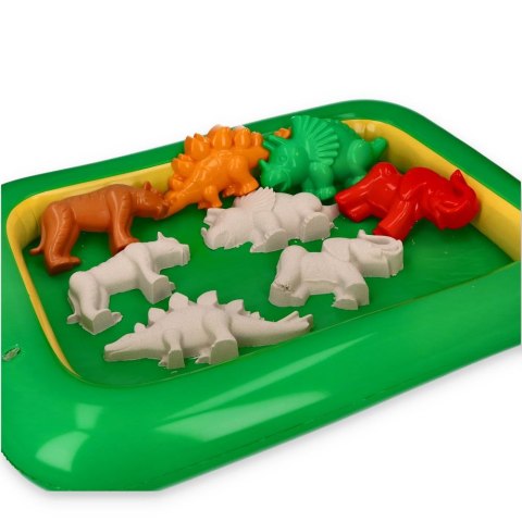 Piasek Kinetyczny 2 kg Dinozaury NaturSand Adam Toys Foremki 3+