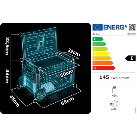 Lodówka Turystyczna Kompresorowa Berdsen Icemax 402 40L 12V 230V