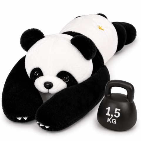 Pluszak Obciążeniowy Panda Sensoryczna Terapeutyczna 1,5kg 65cm