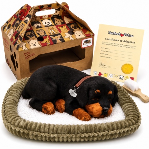 Oddychający Piesek Rottweiler Perfect Petzzz Interaktywna Maskotka Szczeniaczek