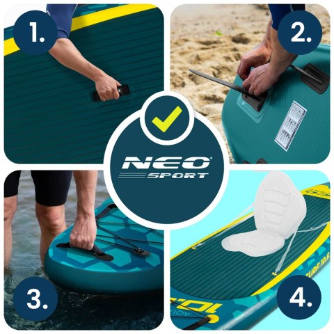 Deska SUP pompowana 320 x 84 x 15 cm Aquasurf paddle board zestaw 140 kg