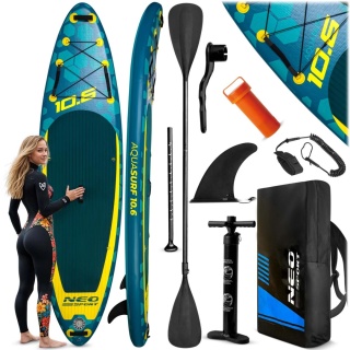Deska SUP pompowana 320 x 84 x 15 cm Aquasurf paddle board zestaw 140 kg