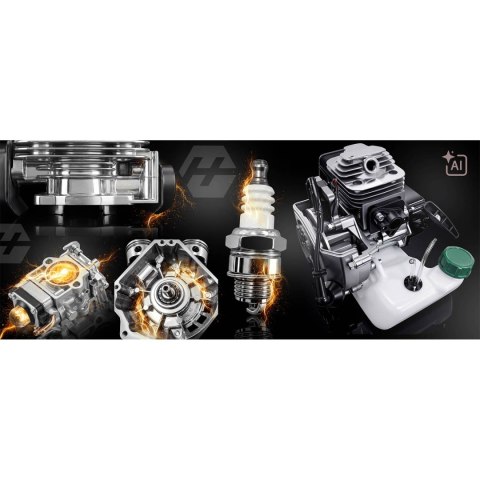 Kosa spalinowa Humberg HM-613 52cc 1500W Podkaszarka Wykaszarka Zestaw