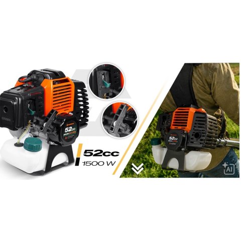 Kosa spalinowa Humberg HM-613 52cc 1500W Podkaszarka Wykaszarka Zestaw
