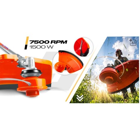 Kosa spalinowa Humberg HM-613 52cc 1500W Podkaszarka Wykaszarka Zestaw