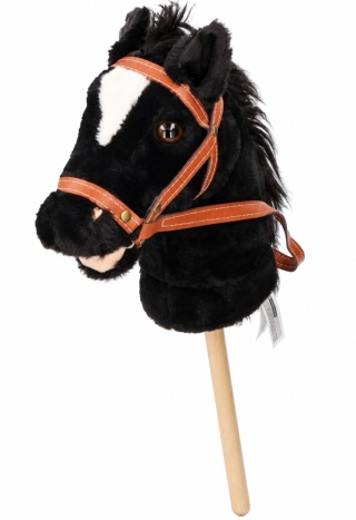 Hobby Horse Baron Czarny Koń na Patyku z Dźwiękiem Konik na Kiju