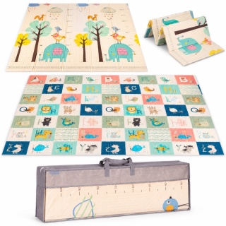 Mata Edukacyjna Piankowa ECOTOYS 200x180 cm Dwustronna Alfabet Miarka
