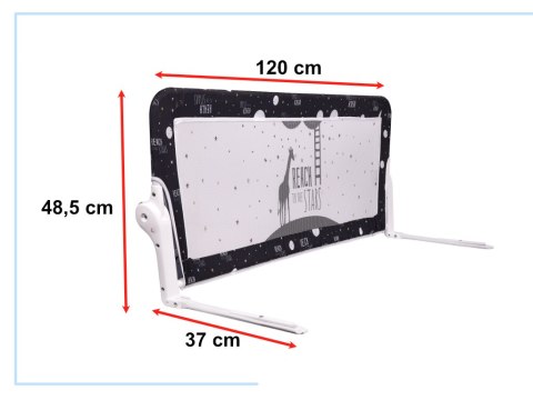 Barierka Ochronna do Łóżka 120 cm – Składana Osłonka Czarna Barierka Ochronna do Łóżka 120 cm – Składana Osłonka Czarna
